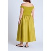 ELOQUII Women's Plus Size Boat Neck Mixed Fabric Dress - 3 of 4
