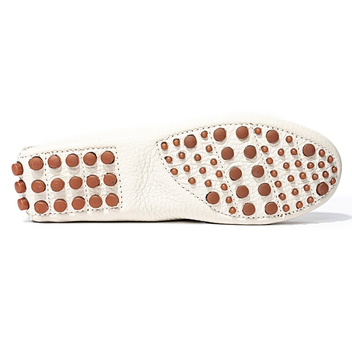 Женские туфли Minnetonka Women's Classic Driver Leather Loafers 694 Off White - 7 — фото 5