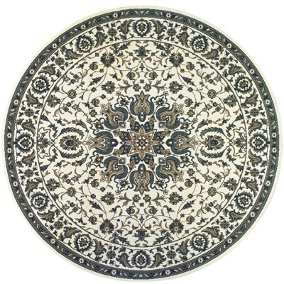 Oriental Weavers Marina 1248W Ivory/ Navy Indoor/Outdoor Area Rug - 7'10" Round