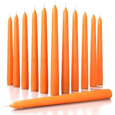 8 Inch Taper Candles Set of 12 - Dripless Long Burning Fragrance-Free Tall Tapers