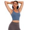 DOMETOUR Cross Back Athletic Yoga Sports Bra With Removable Chest Cushion - 3 of 4