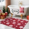 Christmas Washable Area Rug, Non Slip Soft Snowflake Carpet, Low Pile Stain Resistant Bedroom Rug for Living Room, Nursery, Dining - 3 of 4