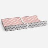 Bacati - Ikat Zigzag Coral Dots Muslin Changing Pad Cover - 4 of 4