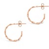 SHINE by Sterling Forever Sterling Silver Open Rope Hoops - 2 of 2