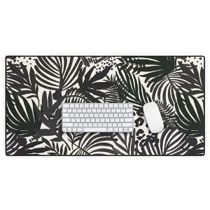 Marta Barragan Camarasa Wild abstract jungle on black Desk Mat - Deny Designs - 1 of 4
