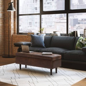 Blanchette Mid Century Square Storage Ottoman - WyndenHall - 1 of 4