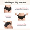 CARER Menstrual Underwear for Women Lace Period Panties Leak-proof Washable - Mild Absorbency 2pk - 4 of 4