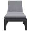 vidaXL Sun Lounger with Cushion Anthracite 73.2"x23.6"x11.4" PP - 4 of 4