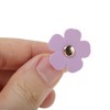 Unique Bargains Faux Leather Flower Shoelace Charms 1 Pair - 3 of 4