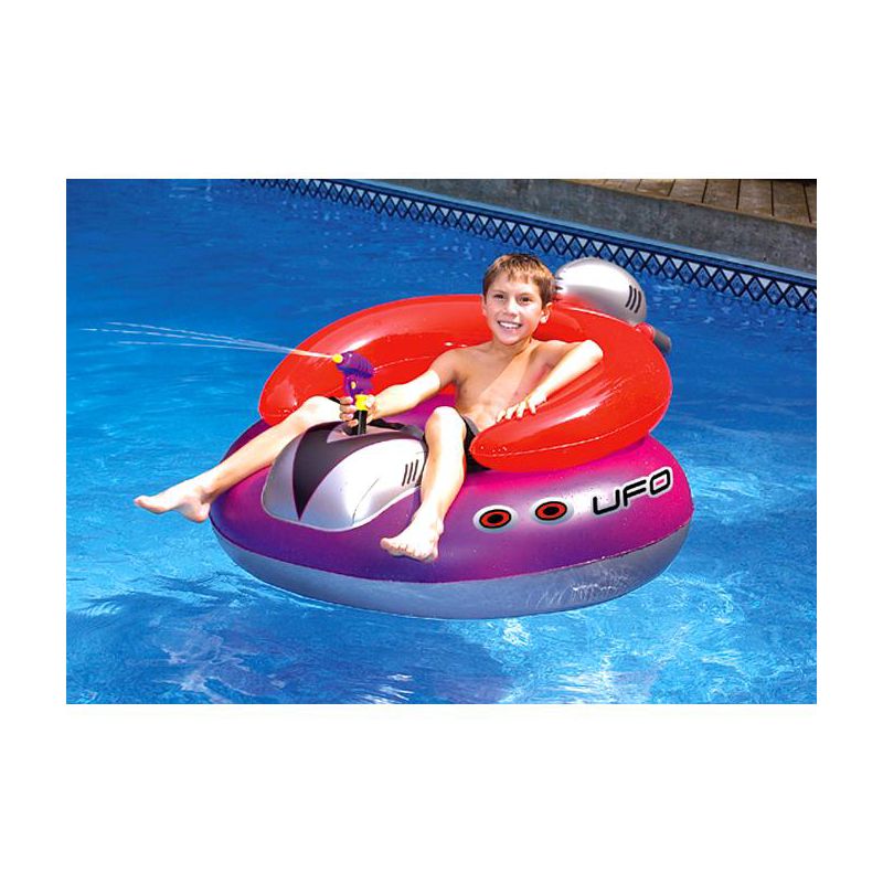 SWIMLINE ORIGINAL Inflatable UFO Spaceship Pool Float Ride On w/ Water Blaster for Kids, Retro Style | For Beach Ocean Pool Lake, 4 of 8