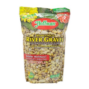 Hoffman Natural Marble Maze River Gravel Decorative Soil Cover for Potted or Bedded Plants, 2 Dry Quarts - 1 of 4