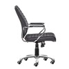 HomeRoots Black and Silver Adjustable Height Swivel Rolling Office Chair - 4 of 4