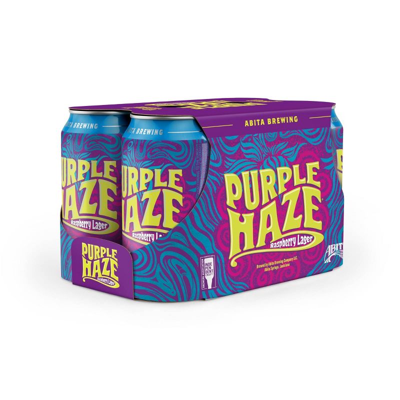 Abita Purple Haze Raspberry Lager Beer - 6pk/12 fl oz Cans, 1 of 13