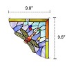 Chloe Lighting Harmonia Dragonfly Tiffany-Glass Window Panel 10`` Wide - 3 of 3