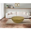 Royal Hampton Coffee Table | 36 Inch Round Bowl Base with Hand Etched Texture - 4 of 4