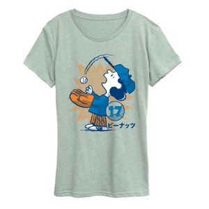 Women's - Peanuts - Lucy Baseball Short Sleeve Graphic T-Shirt - 1 of 4