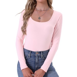 INSPIRE CHIC Women's Thermal Shirts Base Layer Long Sleeve Underwear Fall Winter Pajama Tops Basic Shirt - 1 of 4