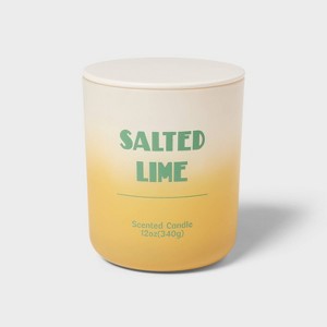 12oz Frosted Ombre Jar Candle Salted Lime - Room Essentials™ - 1 of 3