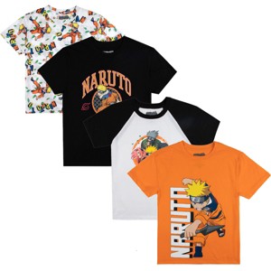 Naruto Uzumaki Crew Neck Short Sleeve 4pk Boy's Tees - 1 of 4