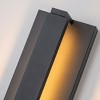 ALOADECOR Modern Motion Sensor Outdoor Wall Light Integrated LED Wall Sconce Matte Black Iron Exterior Light Fixture for Porch Garage Patio - 2 of 4