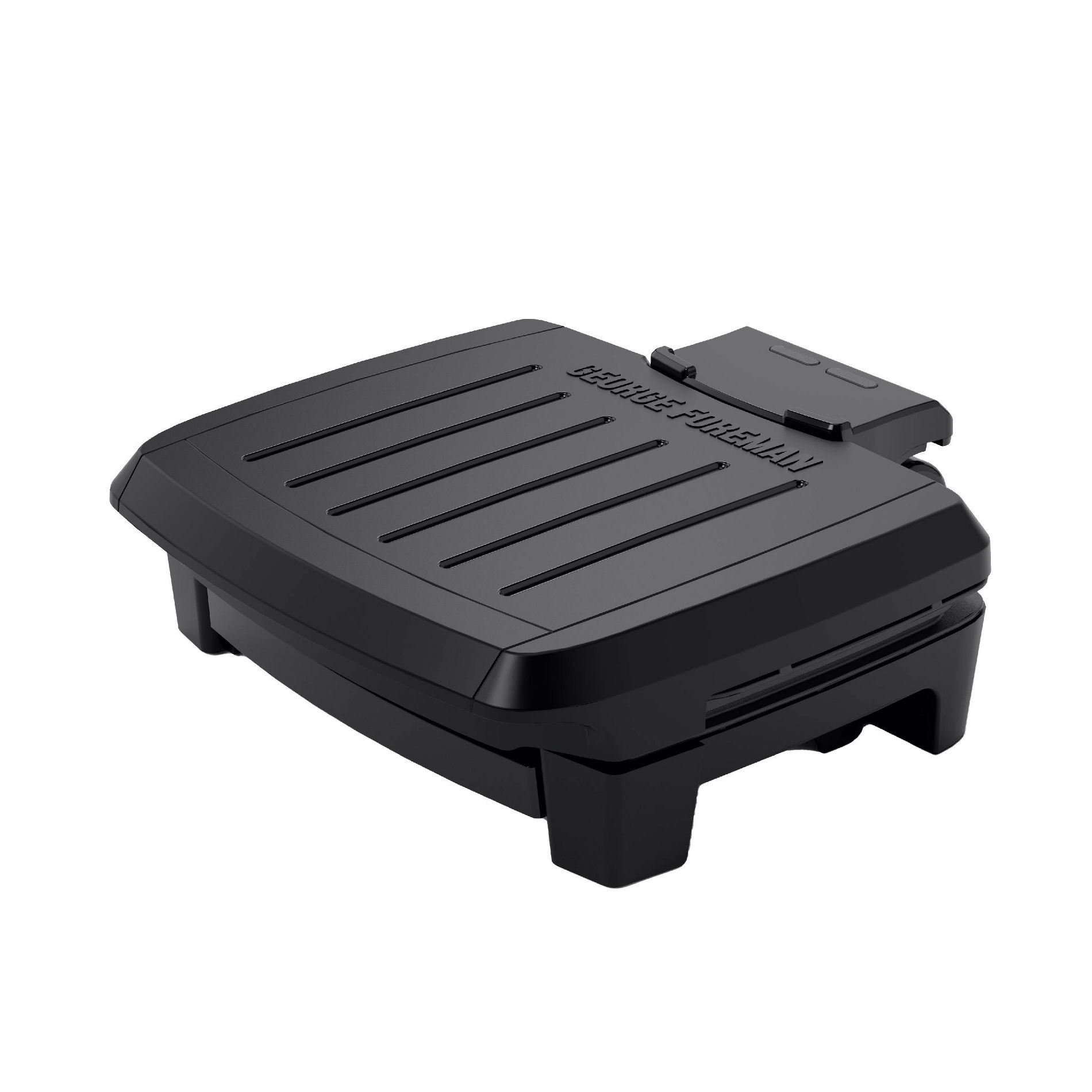 George Foreman Fully Submersible Grill, NEW Dishwasher Safe, Wash the Entire Grill, Easy-to-Clean Nonstick, Black/Grey