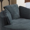Hrinhom 48.8"W Compressible Round Chair, with Pillows, Corduroy - 3 of 4