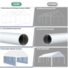20x20 ft Outdoor Canopy with 6 Removable Sidewalls, Heavy Duty Wedding Party Tent, Portable Shelters Gazebo for Camping Wedding Parties - 2 of 4
