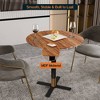 Leisuremod Vail Round Top Dining Table with MDF Top and Black X-Shaped Steel Base for Kitchen, Dining, and Pub - 4 of 4