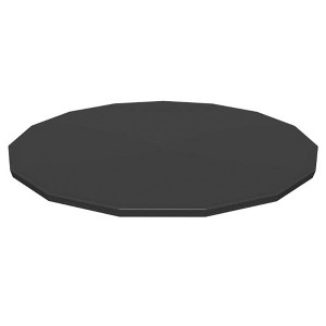 Bestway Round Pool Cover Accessory for 15 Foot Above Ground Framed Swimming Pools and Round Inflatable Ring Pools, Black (Cover Only) - 1 of 4