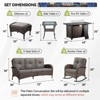 Buenhomino Patio Furniture Set,7 Piece Patio Furniture Set with Fire Pit Table,PE Wicker Patio Conversation Set with Rocking Chairs - 3 of 4