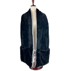 WOLF Adult CozyCarry Recycled Fleece Wrap Scarf with 6 pockets - 1 of 4