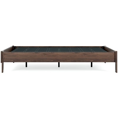 Chic Sophistication Queen Platform Bed with Wood Headboard, Mocha