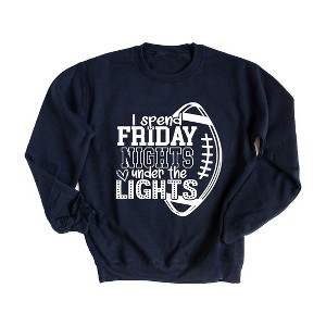 Simply Sage Market Women's Graphic Sweatshirt I Spend Friday Nights Under The Lights - 1 of 4