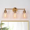 LNC Hydretro  Polished Gold and Textured Glass Modern/Contemporary Vanity Lights,1 Light/ 2 Light/3 Light - 2 of 4