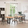 vidaXL Dining Table Legs, V-Shape 2 Pieces, Black, 60 x (72-73.3) cm, Steel, Leg for Table, Dining Room Table Leg, Table Leg for Dining Table - 2 of 4