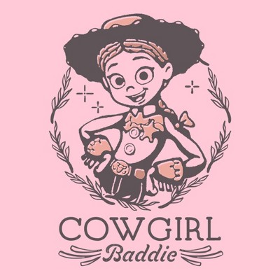 Toy Story Girls Toy Story 5 Cowgirl Baddie Badge T Shirt - Light Pink - Large — фото 2