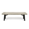 Christopher Knight Home 2pc  Bettina Acacia Wood Outdoor Dining Benches Light Gray Wash/Black - 3 of 4