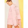 Slickblue Women's Western Sequin Fringe Jacket with Star Patches and HOWDY Back Detail, Black or Pink, Size S-L - 2 of 4