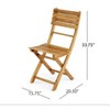 NicBex Acacia Outdoor Dining Set with 1 Barrel Table& 5 Foldable Chairs,Rustic Conversation Furniture Set for Balcony,Garden&Backyard - 3 of 4