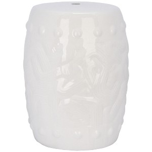 Panthea 18" Garden Stool - Indoor/Outdoor - ACS5206 - White - Safavieh - 1 of 4