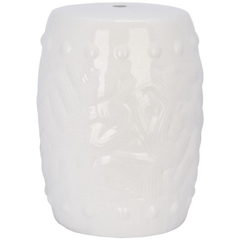 Panthea 18 Garden Stool Indoor outdoor Acs5206 White Safavieh Target