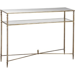 Uttermost Henzler Glass and Gold Leaf Console Table - 1 of 1