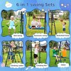 Whisen 6 in 1 Swing Set with Climbing Ladder, Climbing Net, Glider, Basketball Hoop for Backyard, Perfect Gift for Kids - Multicolor - 4 of 4