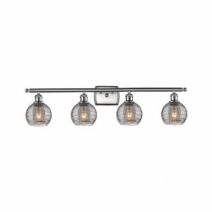 Athens Deco Swirl - 4 Light Bath Vanity In Industrial Style-9 Inches Tall and 36 Inches Wide - 1 of 1