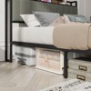 DOMETOUR Full-Size Bed Frame Full Metal Bed Frame with Charging Headboard Dark Grey - 4 of 4