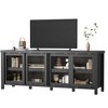 TV Stand for 65 Inch, Entertainment Center with Storage Cabinet and 4 Sliding Glass Doors - 2 of 4