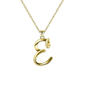 Elegant personalized touch: Stylish 14K Gold plated initial necklace. Adds sophistication and meaning to your look. - 1 of 2