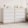 Drawer Dresser for Bedroom, 46in Wide Natural Oak with Large Storage, Wooden Dresser Organizer for Living Room, Nursery, Entryway - 3 of 4