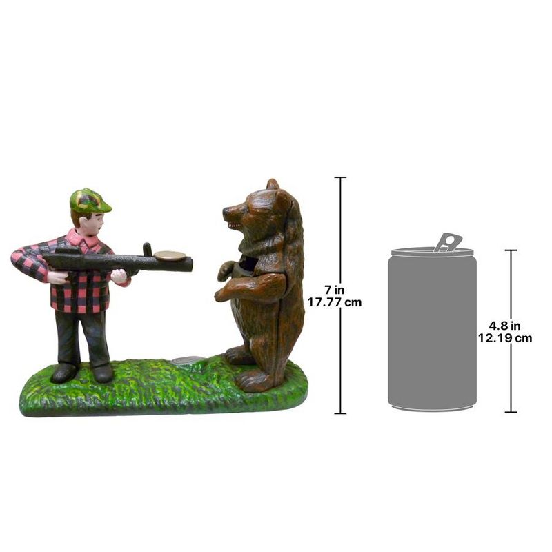 Design Toscano Bear Hunt Collectors' Die Cast Iron Mechanical Coin Bank, 2 of 3