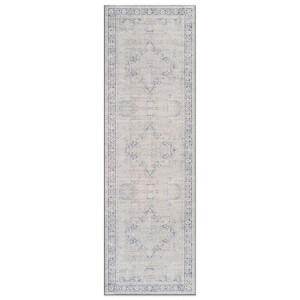 World Rug Gallery Calista Multi Vintage Indoor Rug – Machine Washable Flat Pile with Non-Slip Backing - 1 of 4